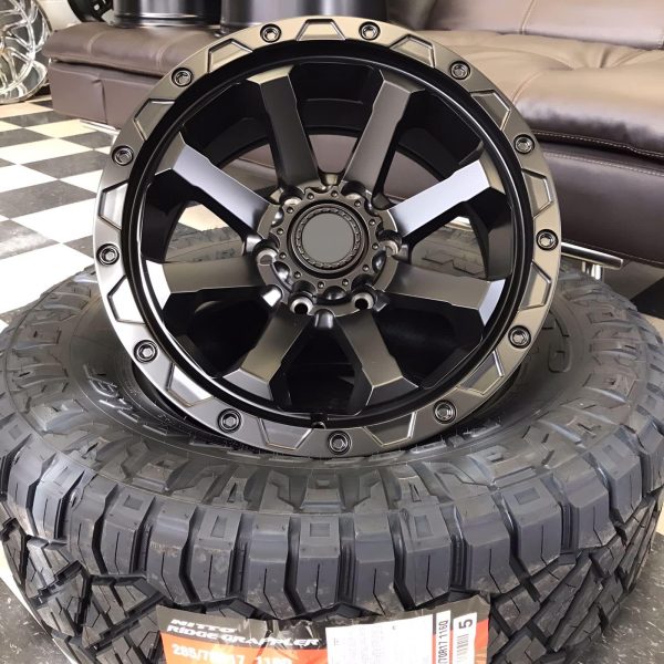 18” Nissan Navara 6/114PCD American Off-Road heels with New Tyres