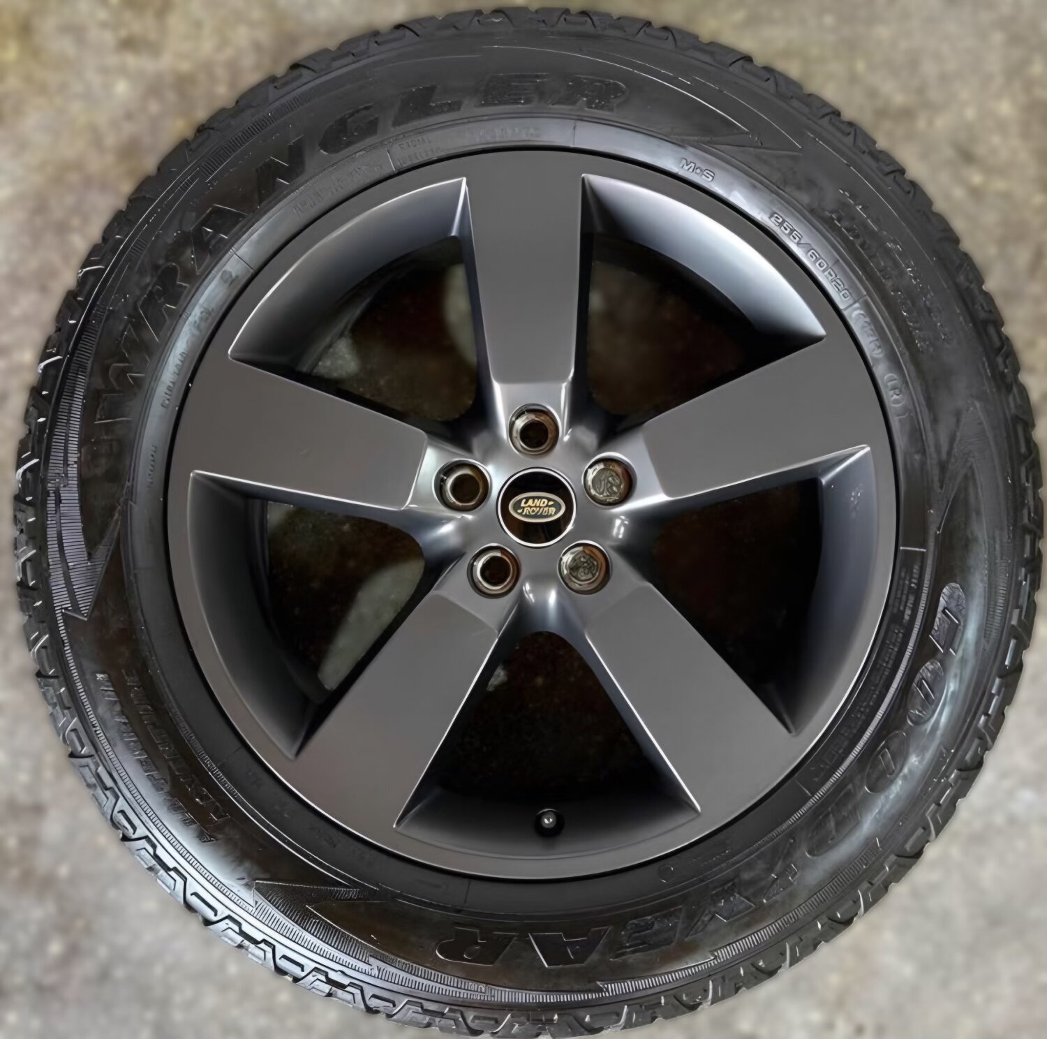 5x 20” OEM Range Rover Defender Wheels w/ Goodyear Wrangler Tyres - Image 2