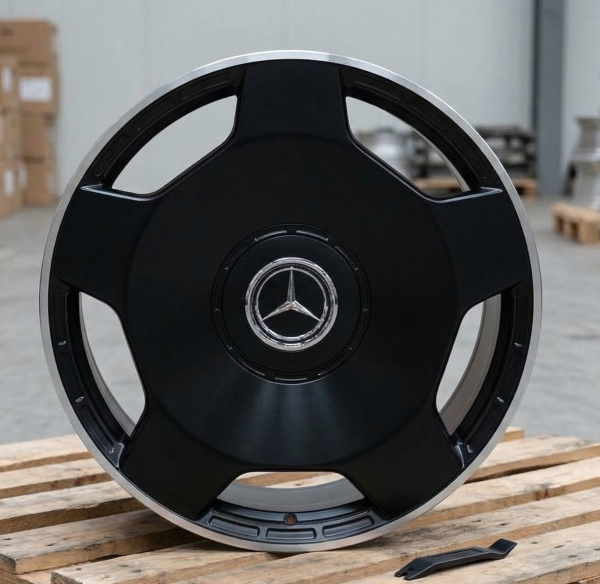 Black 22" Monoblock G-wagon Mag Wheels